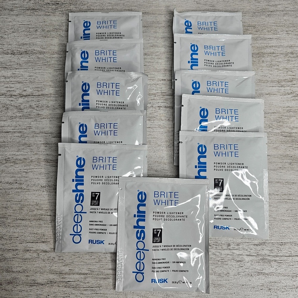 RUSK Deep Shine Brite White Lightener Powder Sample Size 1‎ oz each - LOT OF 11